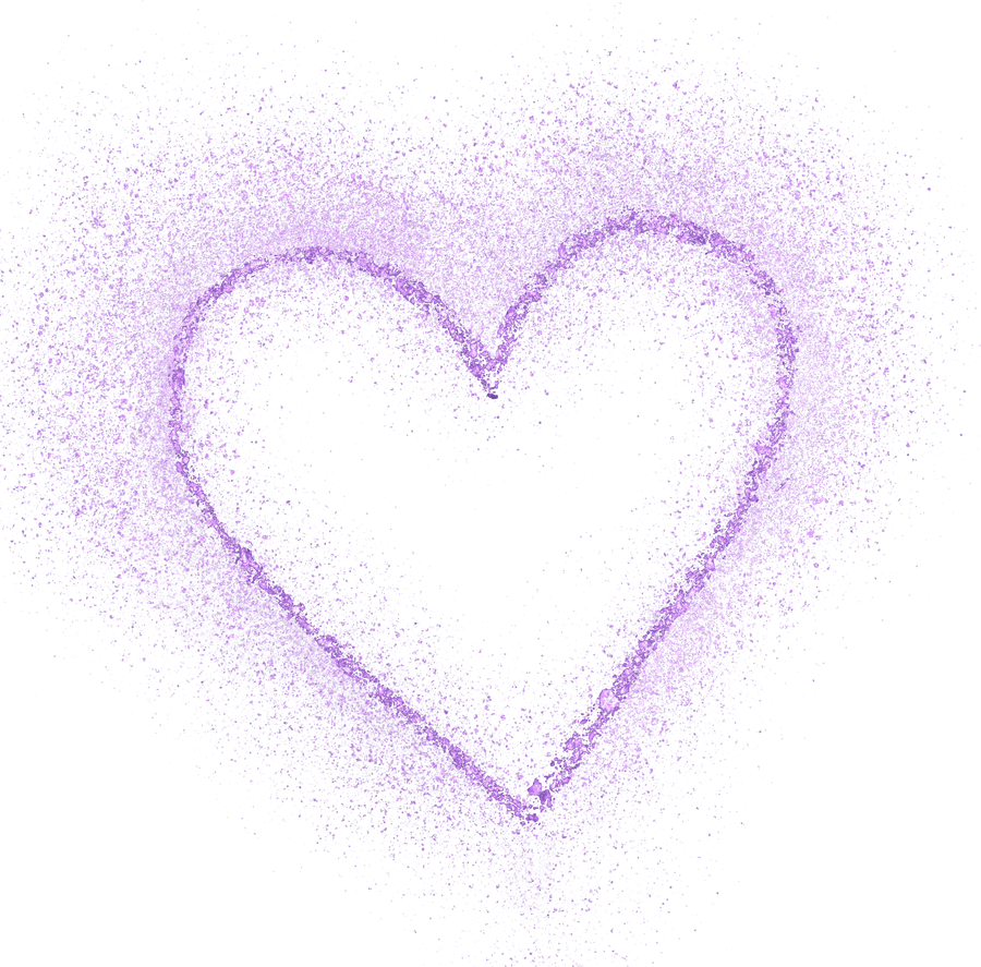 purple glitter heart